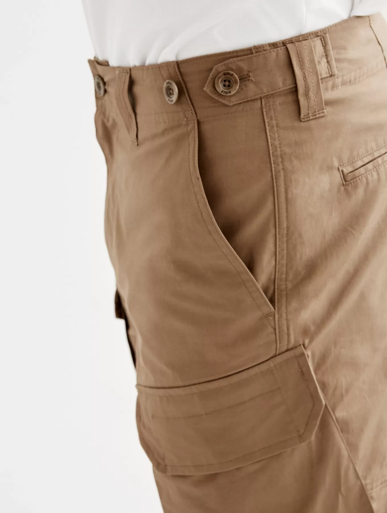 Hosen*Aigle Cargohose Aus Popeline Cappuccino