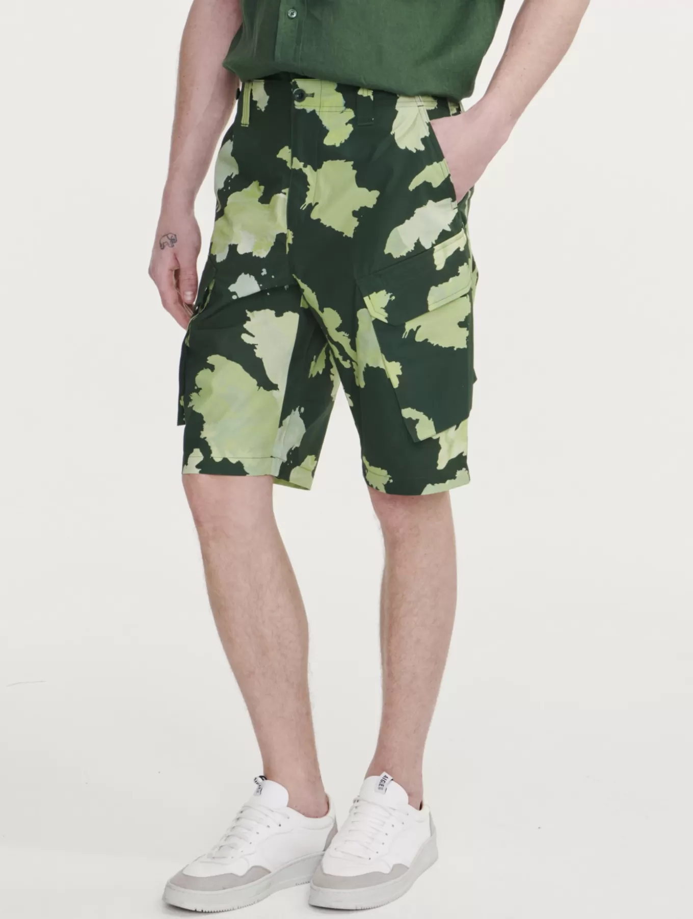 Hosen*Aigle Cargoshorts Aus Popeline Botanic Pr