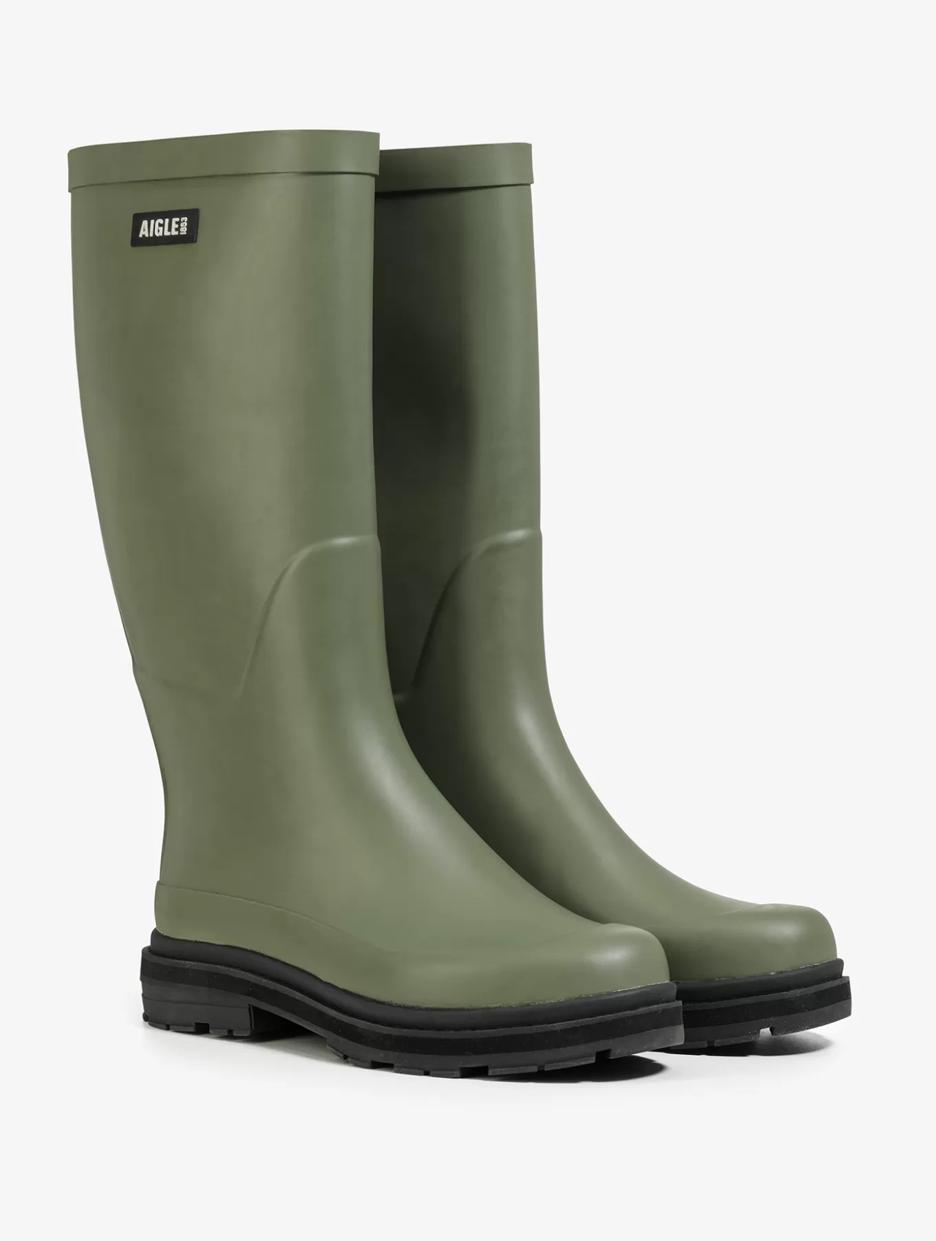 Hohe Stiefel*Aigle Damen Regenstiefel Mit Profilsohle Olivine