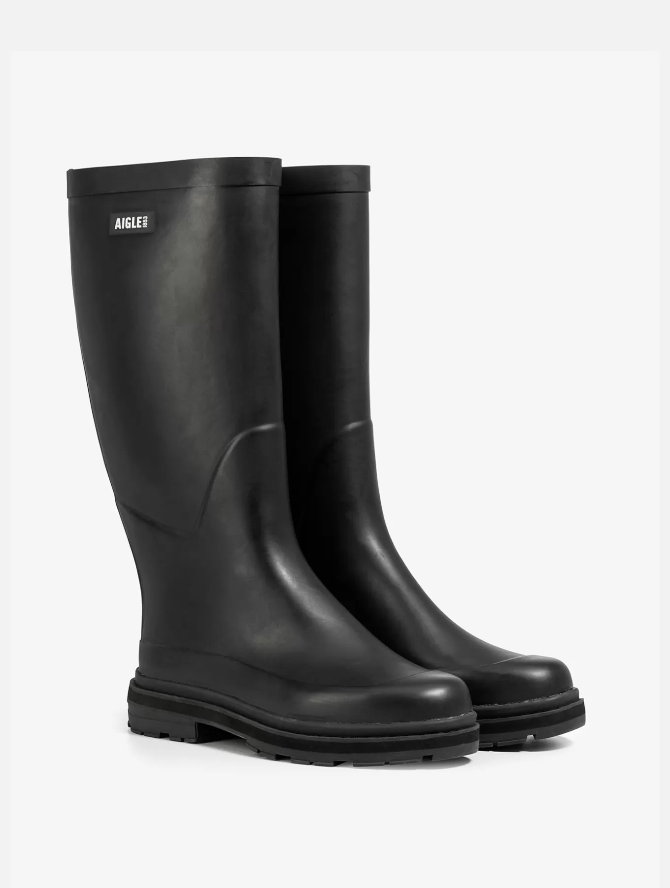 Hohe Stiefel*Aigle Damen Regenstiefel Mit Profilsohle Noir