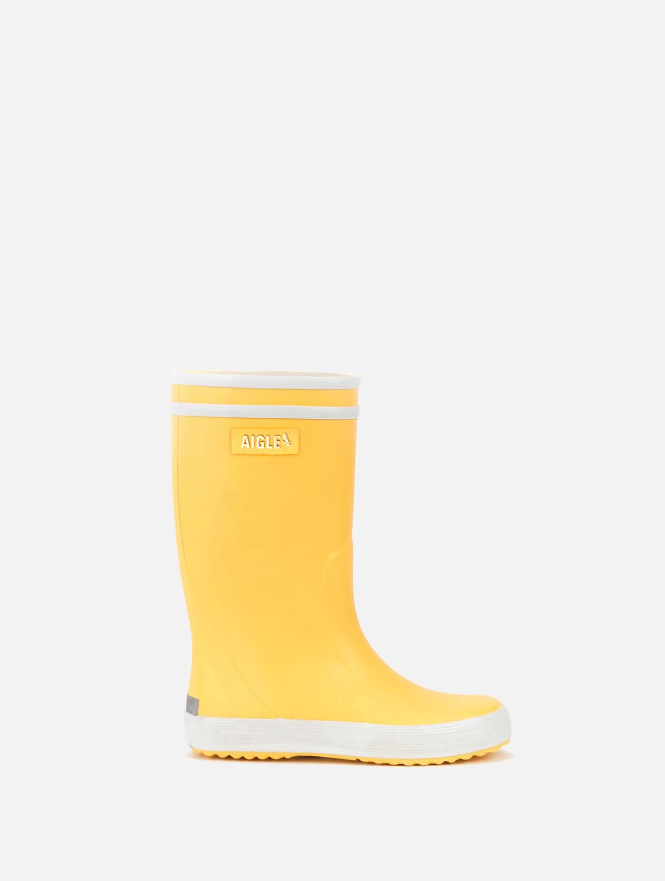 Ikonische Doppelstreifen*Aigle Der Klassische Kinderstiefel. Jaune/Blanc