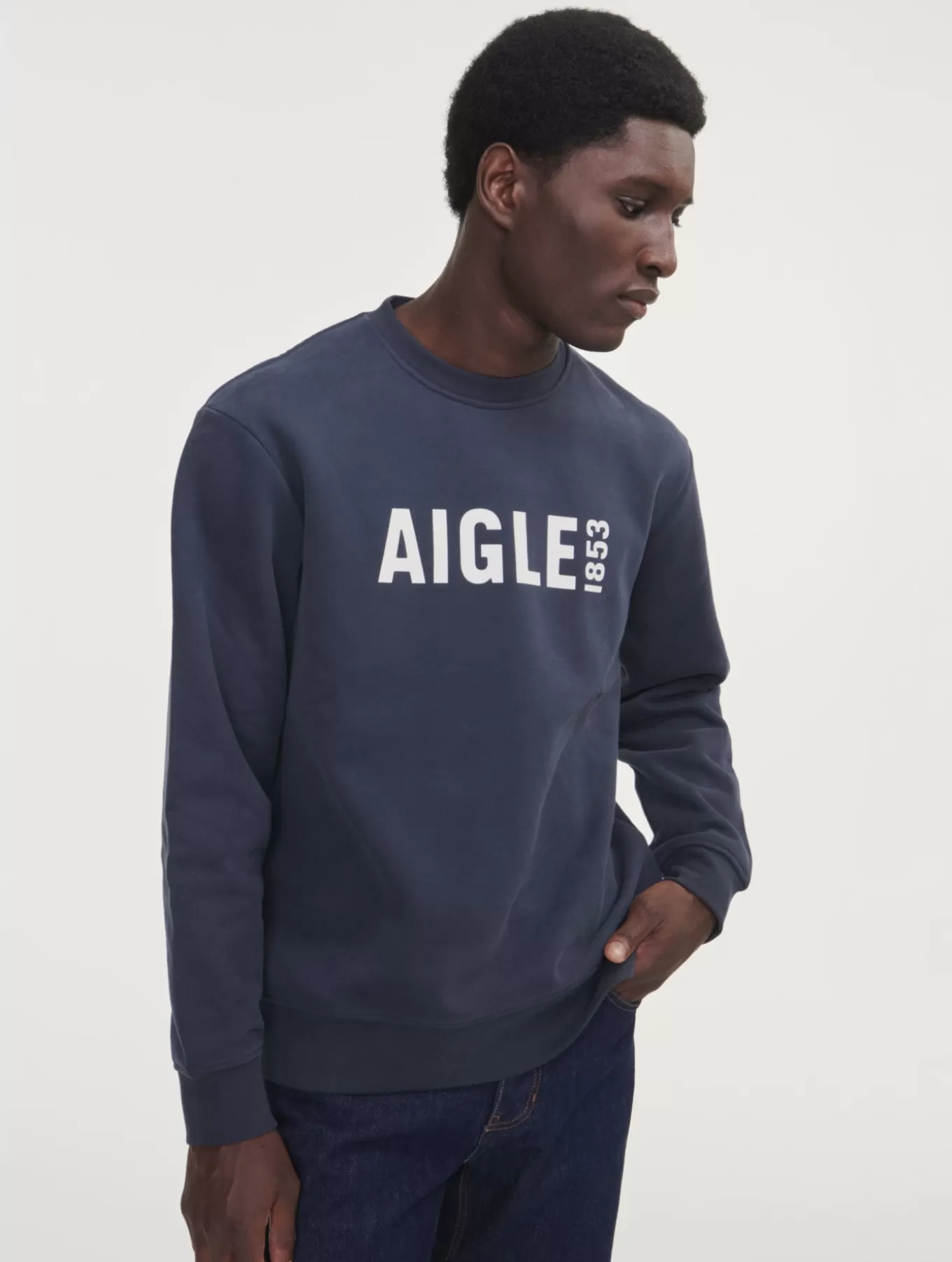 Pullover & Sweatshirts*Aigle Geburstetes Rundhals-Sweatshirt Mit Print Empire