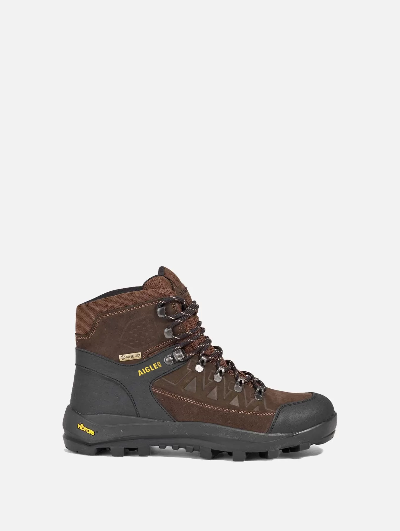 Wanderschuhe - Hochgebirge*Aigle Gore-Tex® High-Performance-Stiefeletten Aus Spaltleder Darkbrown