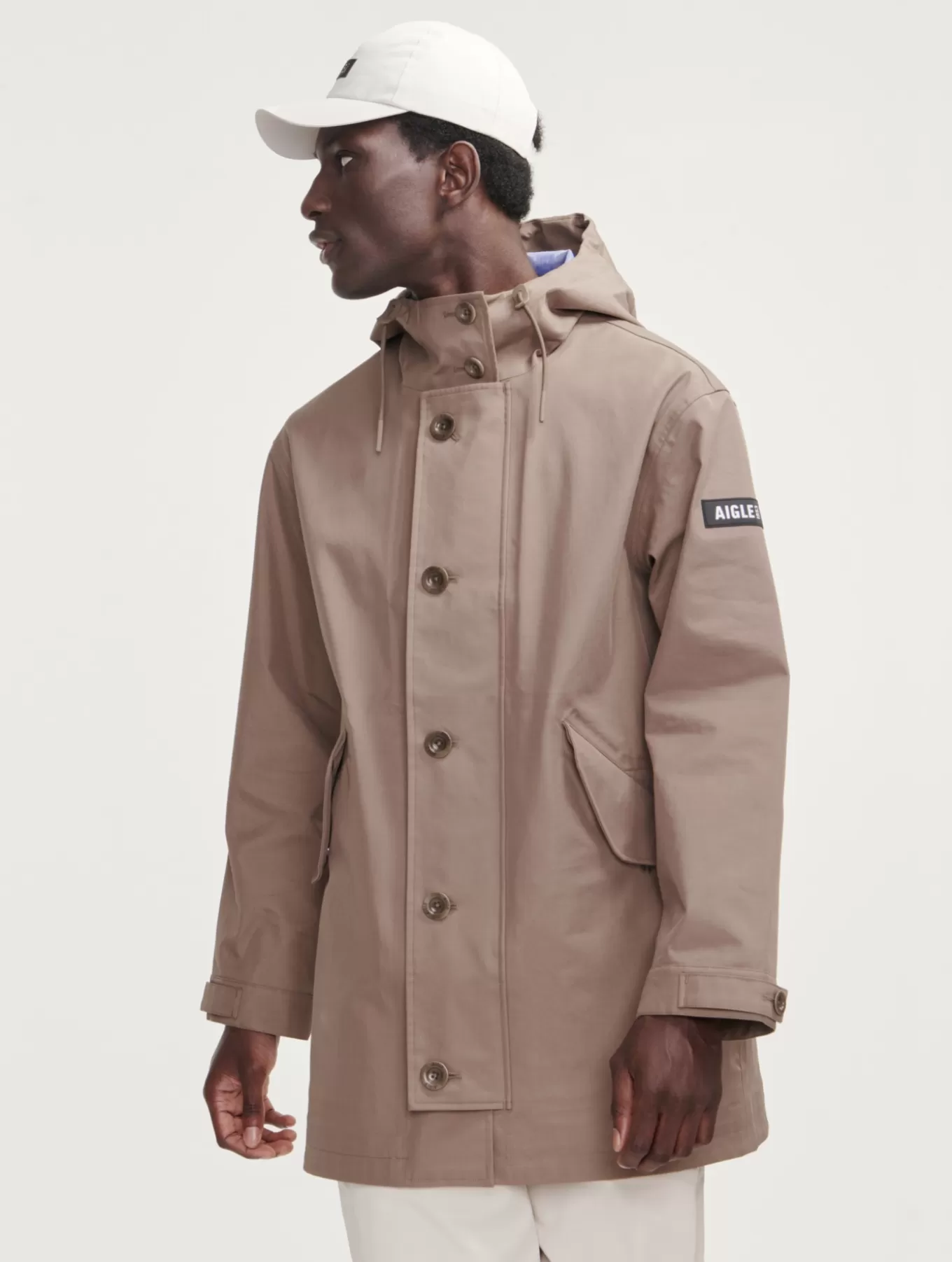 Parkas & Mantel*Aigle Halblanger Parka Mtd® Mit Kapuze Cappuccino