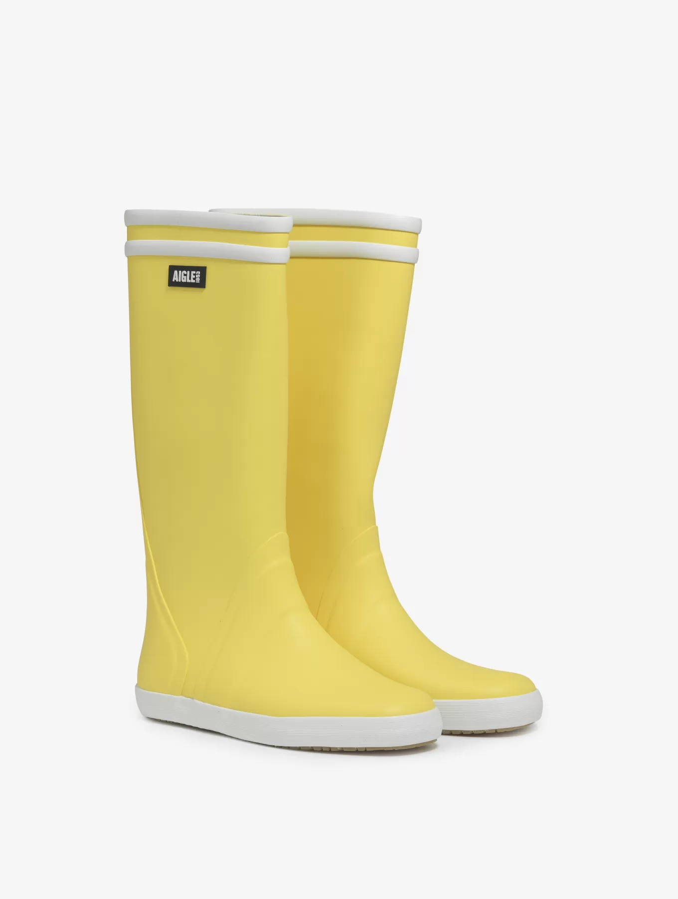 Hohe Stiefel*Aigle Kultige Stiefel Furs Meer Jaune/Blanc