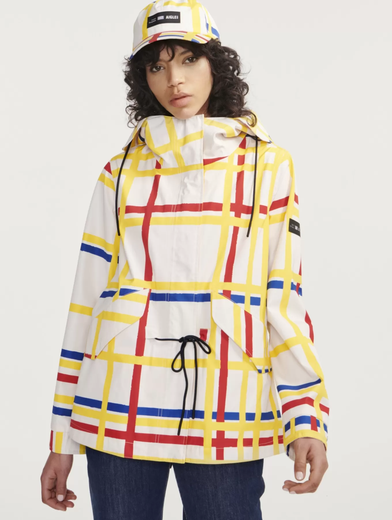 Parkas & Mantel*Aigle Kurzer Fishtail-Parka Mit Mtd®-Membran - X Centre Pompidou Mondrian