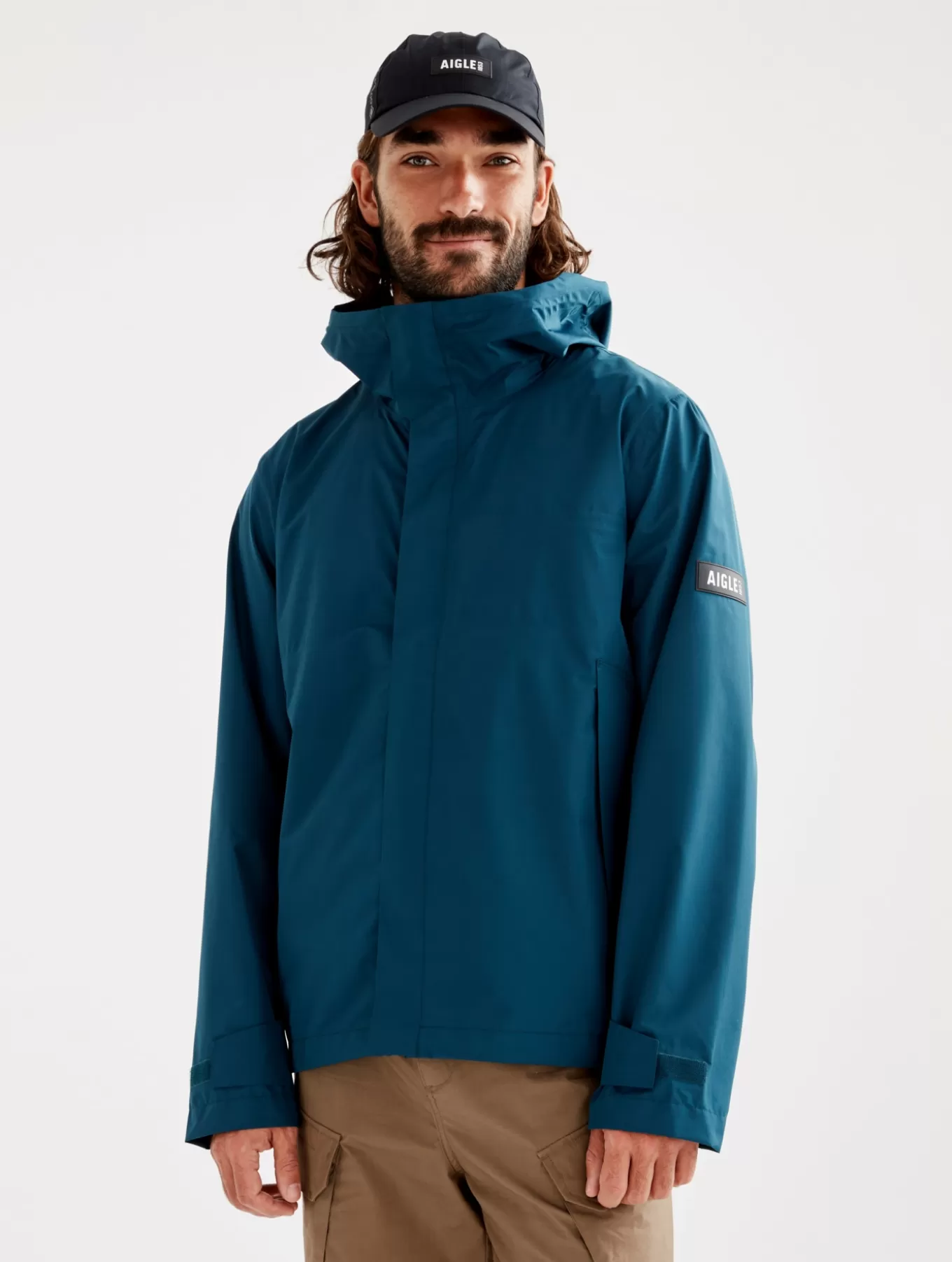 Parkas & Mantel*Aigle Kurzer Mtd® Blouson Mit Kapuze Storm Blue