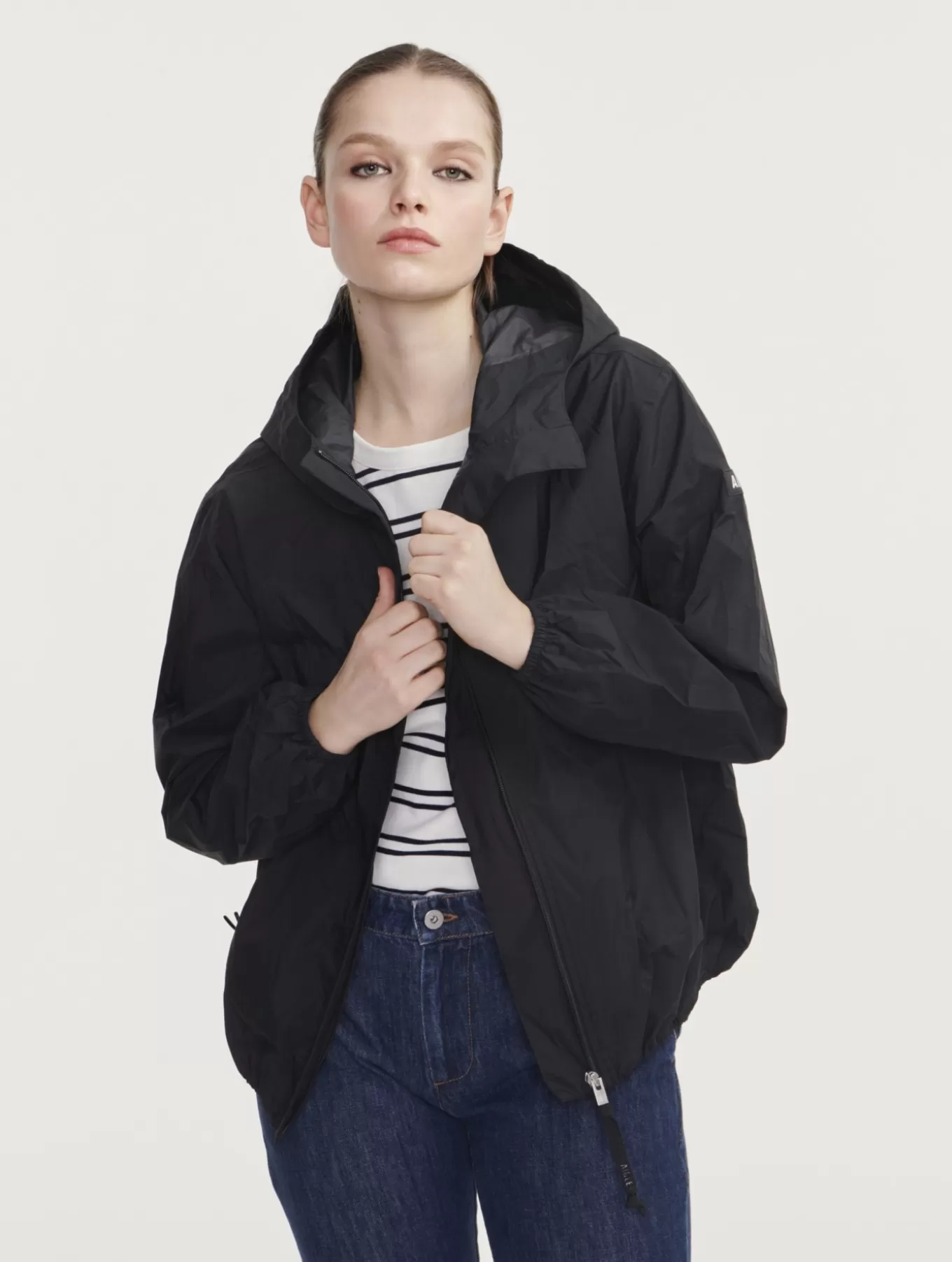 Parkas & Mantel*Aigle Kurzer Wasserdichter Blouson Mit Mtd®-Membran Noir