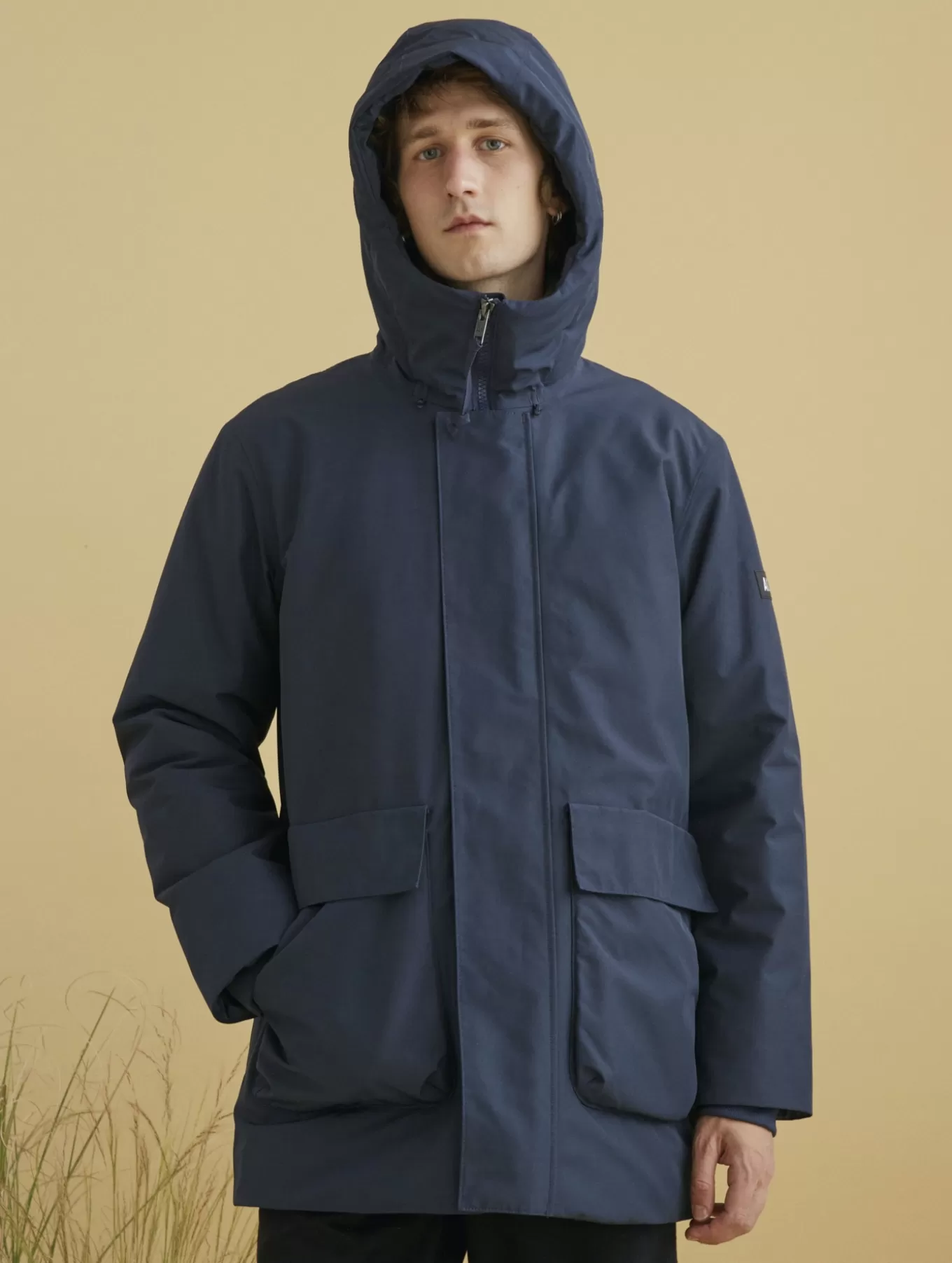 Parkas & Mantel*Aigle Langer Gore-Tex®-Parka Mit Dupont Sorona®-Wattierung Und Kapuze Blau Empire