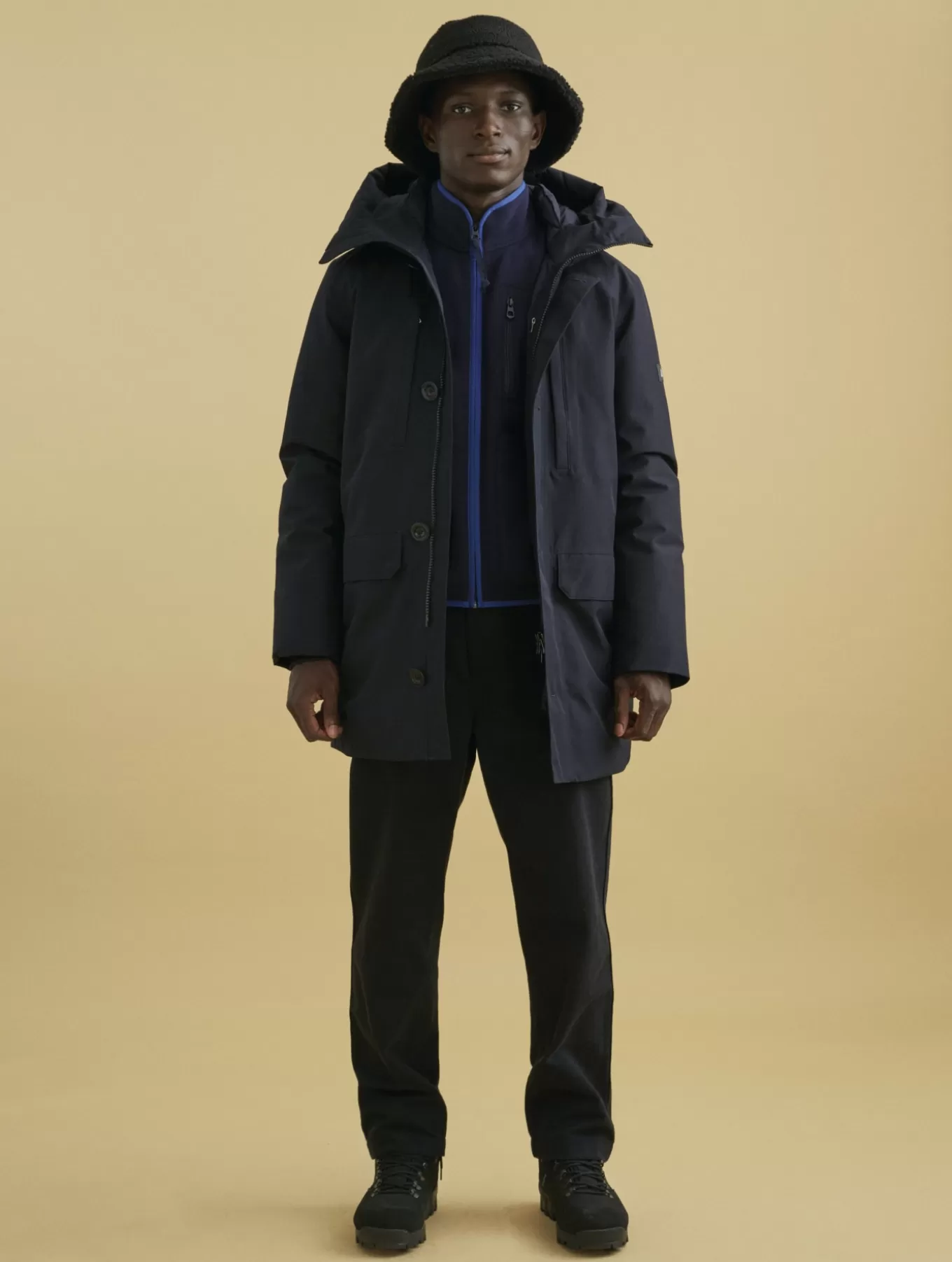 Parkas & Mantel*Aigle Langer Gore-Tex®-Parka Mit Federn Und Kapuze Noir