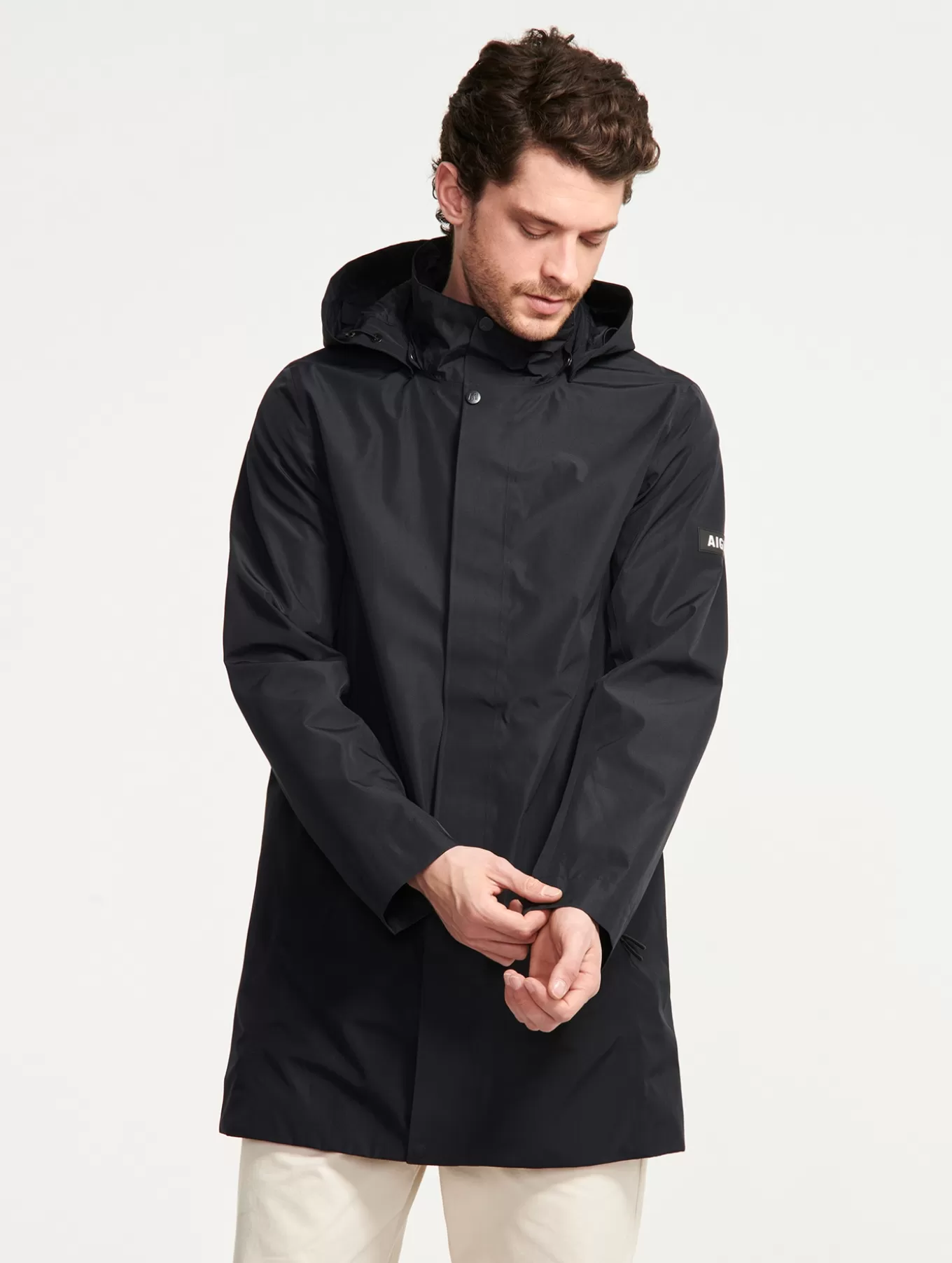 Parkas & Mantel*Aigle Langer Parka Gore-Tex® Mit Kapuze Noir