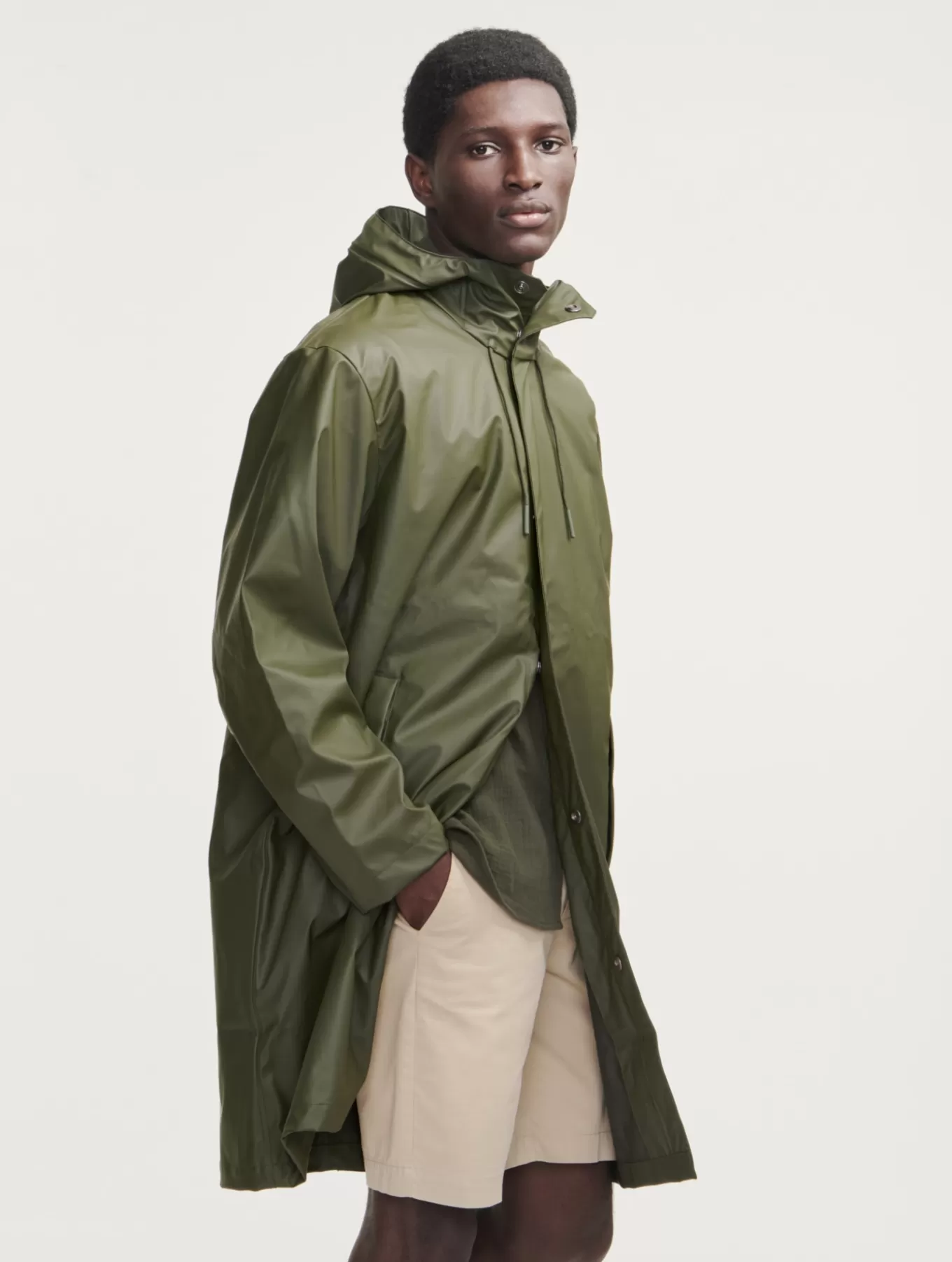 Parkas & Mantel*Aigle Langer Wasserdichter Parka Mit Kapuze Avocat