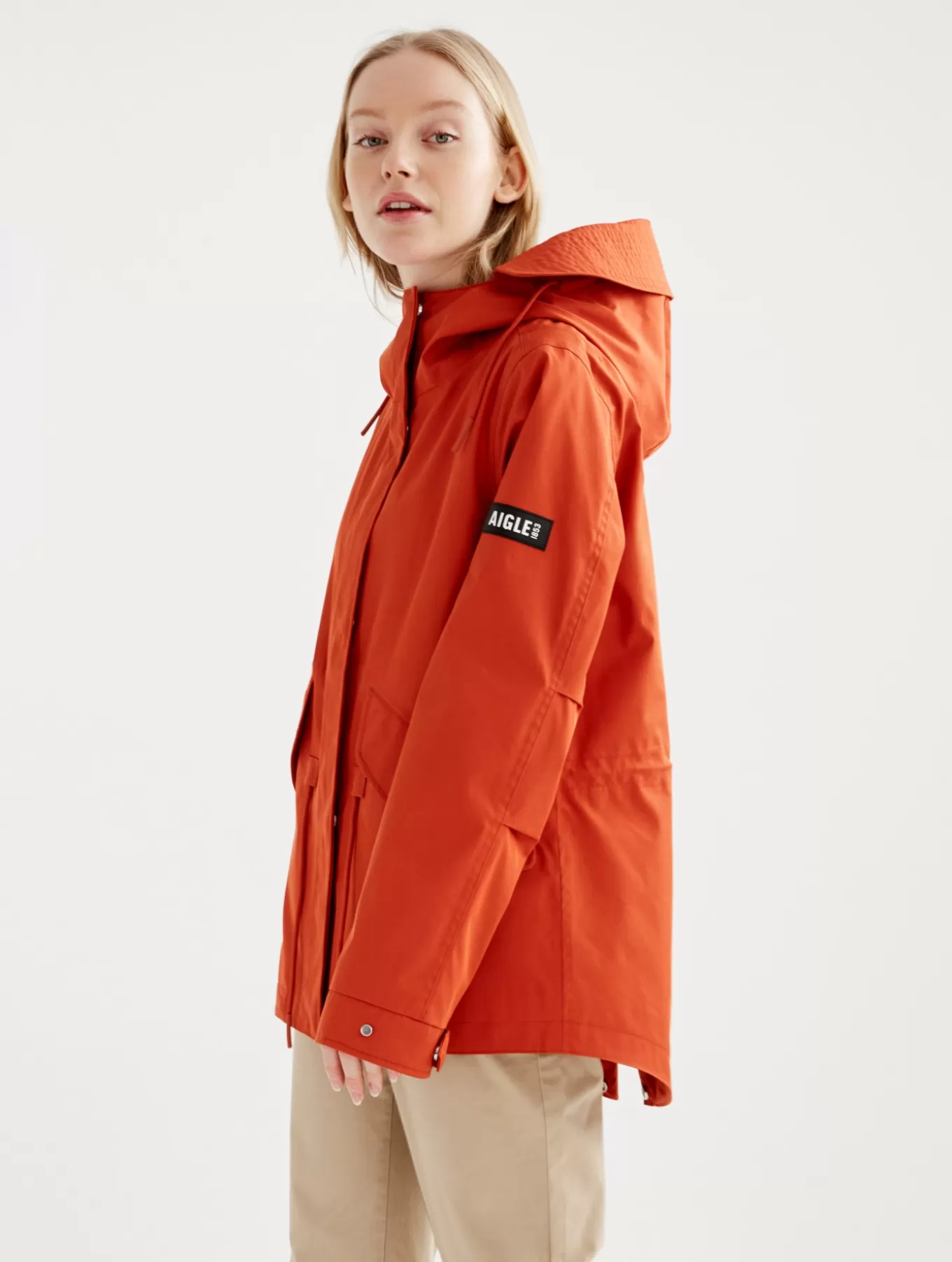 Parkas & Mantel*Aigle Legendarer Kurzer Mtd® Parka Mit Schwalbenschwanz Und Kapuze Goji