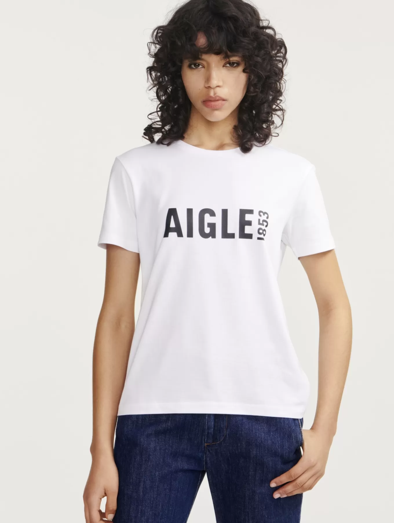 Polos & T-Shirts*Aigle Pyratex®-T-Shirt Mit Kurzen Armeln Und -Logo Lait