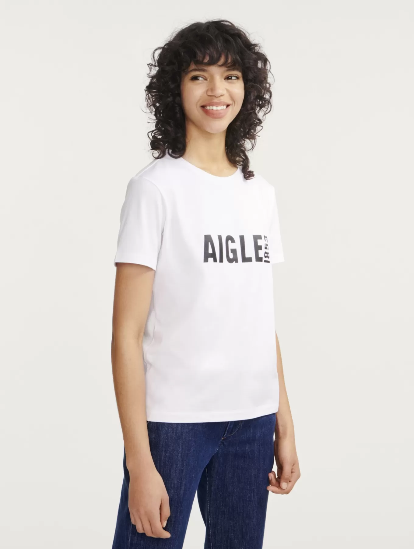 Polos & T-Shirts*Aigle Pyratex®-T-Shirt Mit Kurzen Armeln Und -Logo Lait