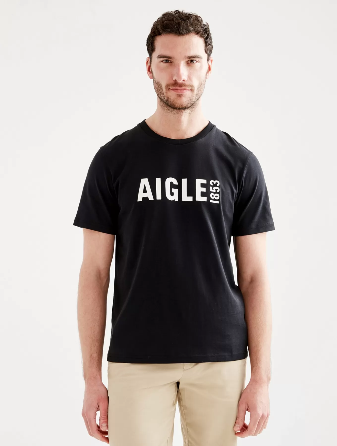 Polos & T-Shirts*Aigle Pyratex®T-Shirt Mit Rundhalsausschnitt Und Print Noir