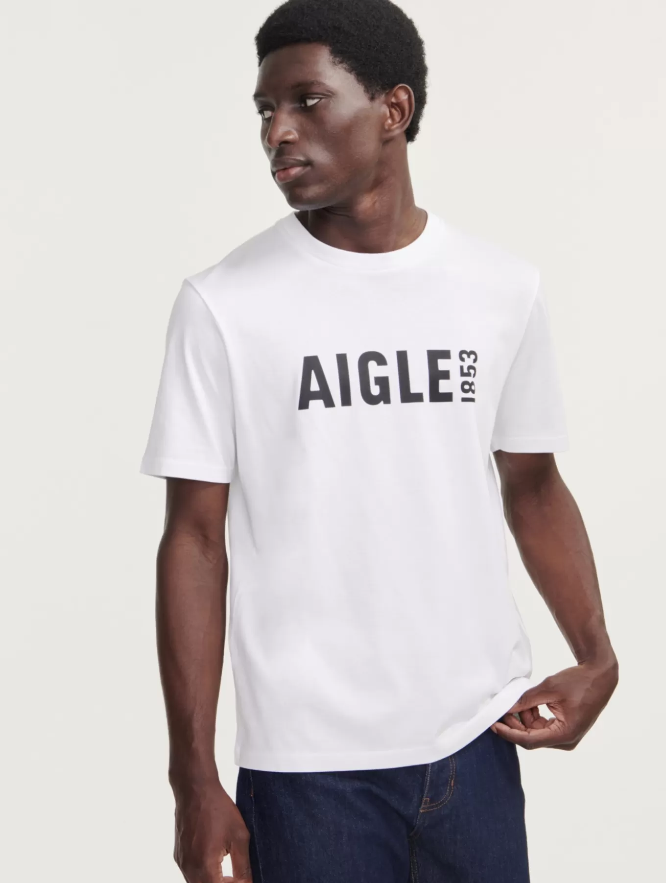 Polos & T-Shirts*Aigle Pyratex®T-Shirt Mit Rundhalsausschnitt Und Print Blanc Aigle