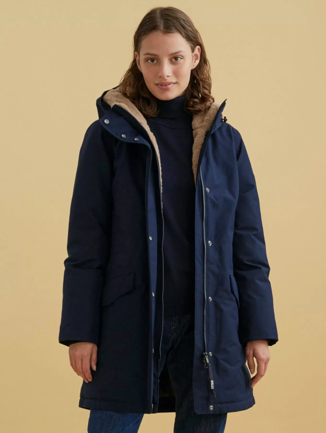 Parkas & Mantel*Aigle Sehr Warmer Daunenparka Und Gore-Tex® Marine Aigle