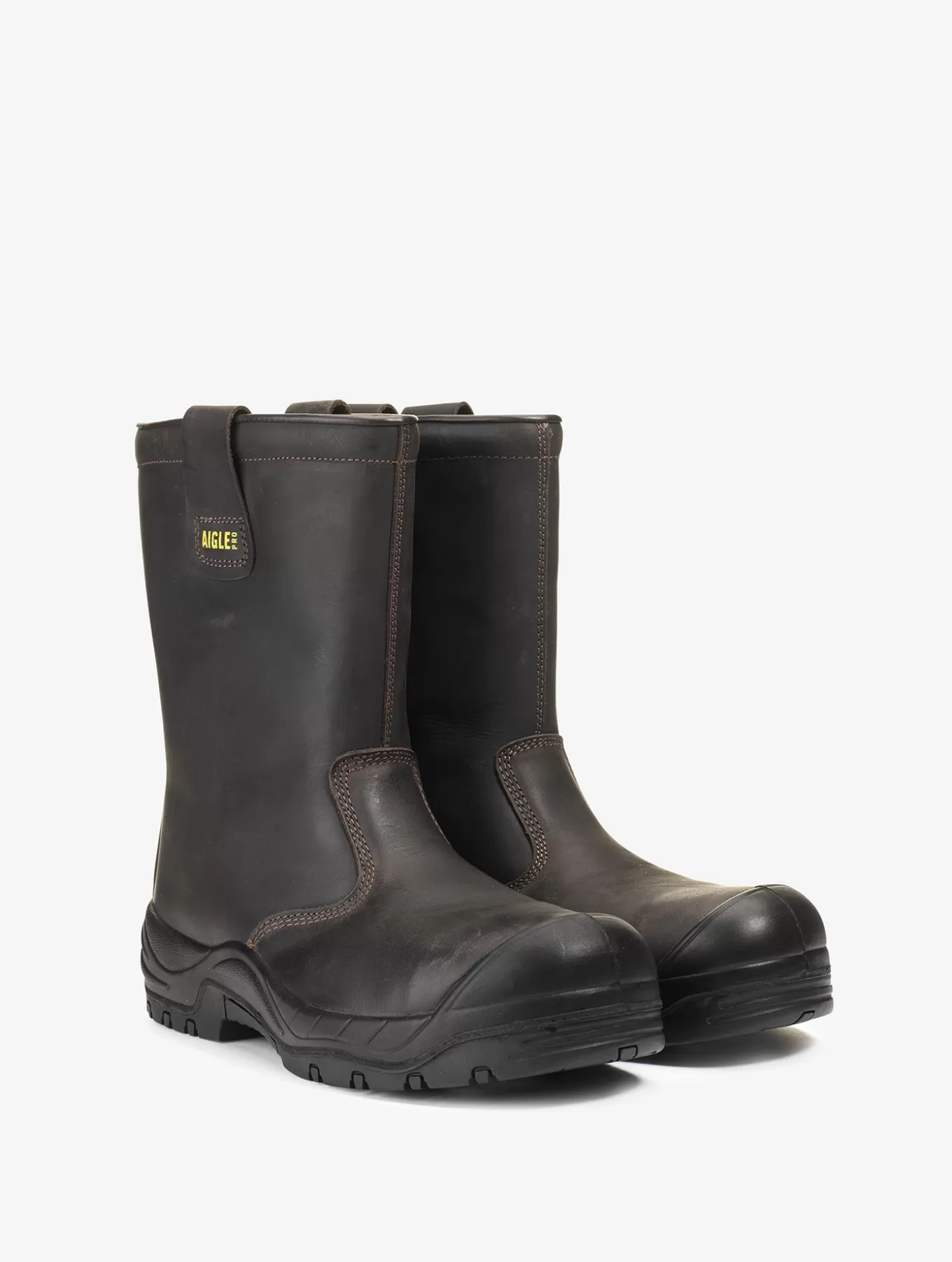 Sicherheitsschuh*Aigle Sicherheitsstiefelette Aus Leder Isolierend Und Wasserdicht Dark Brown