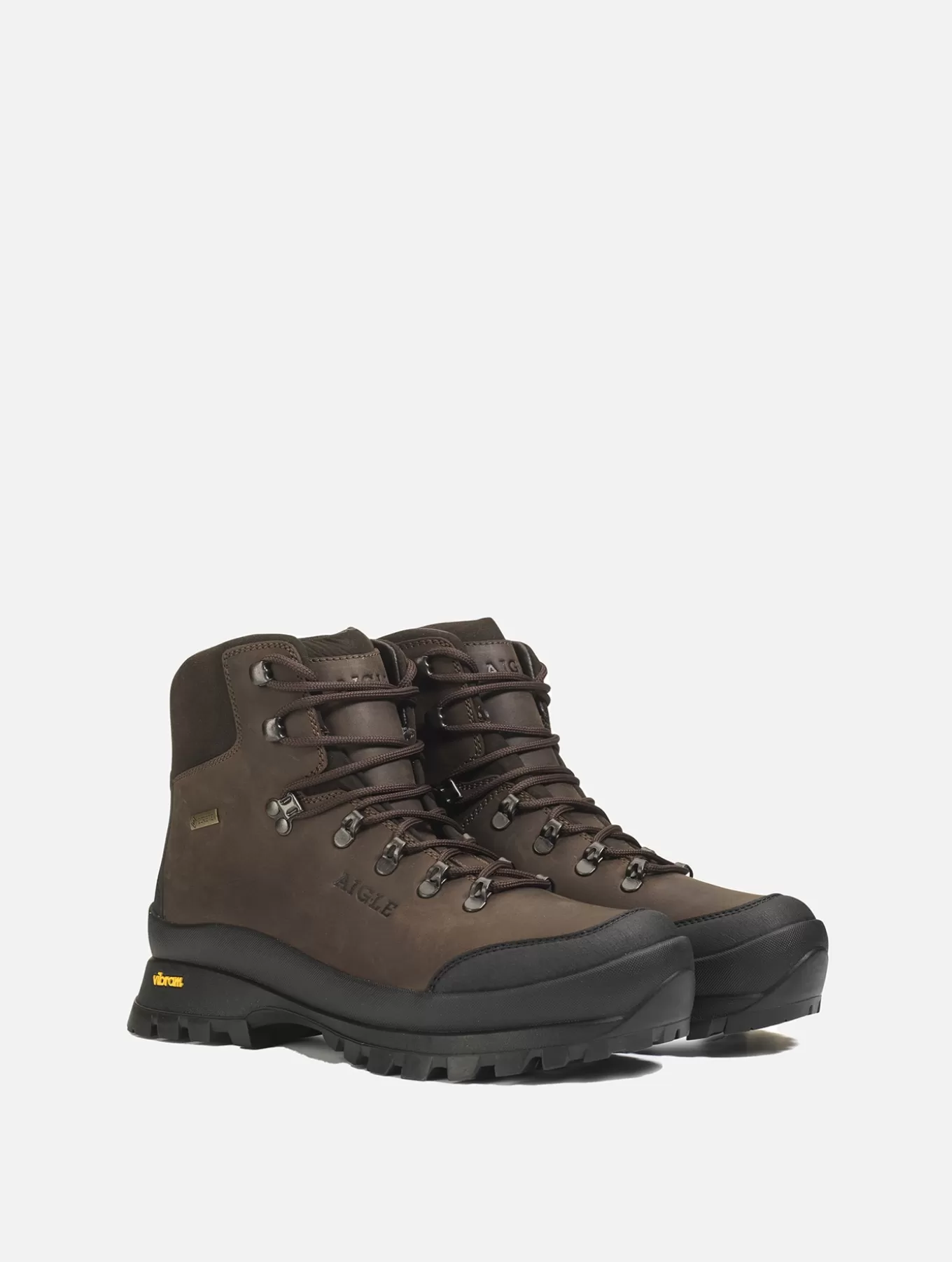 Laufschuhe*Aigle Stiefeletten Aus Leder Mit Gore Tex®-Membran Und Vibram®-Sohle Dark Brown