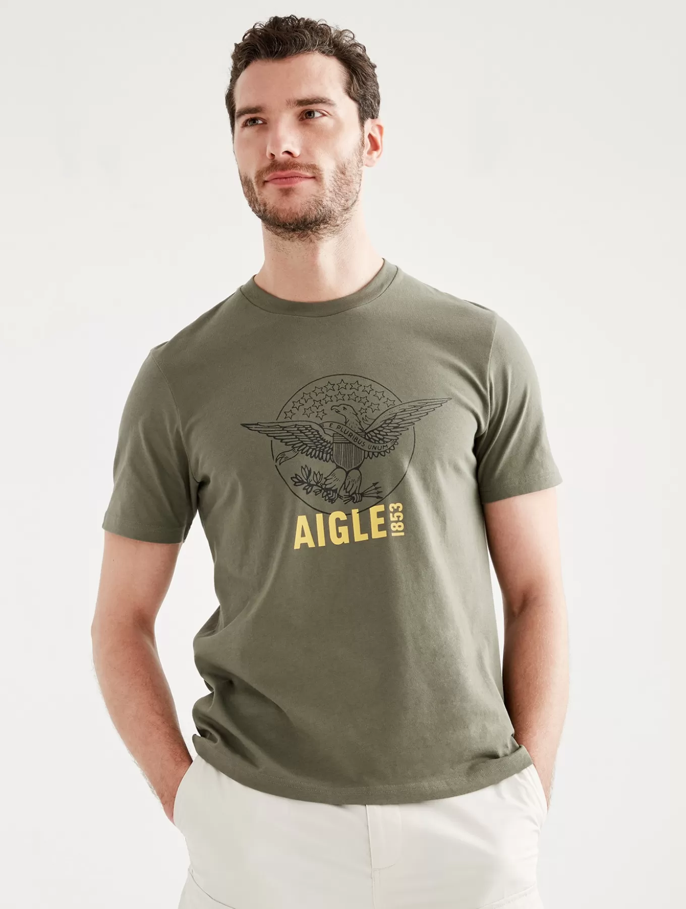 Polos & T-Shirts*Aigle T-Shirt Mit Rundhalsausschnitt Und Print Taillis