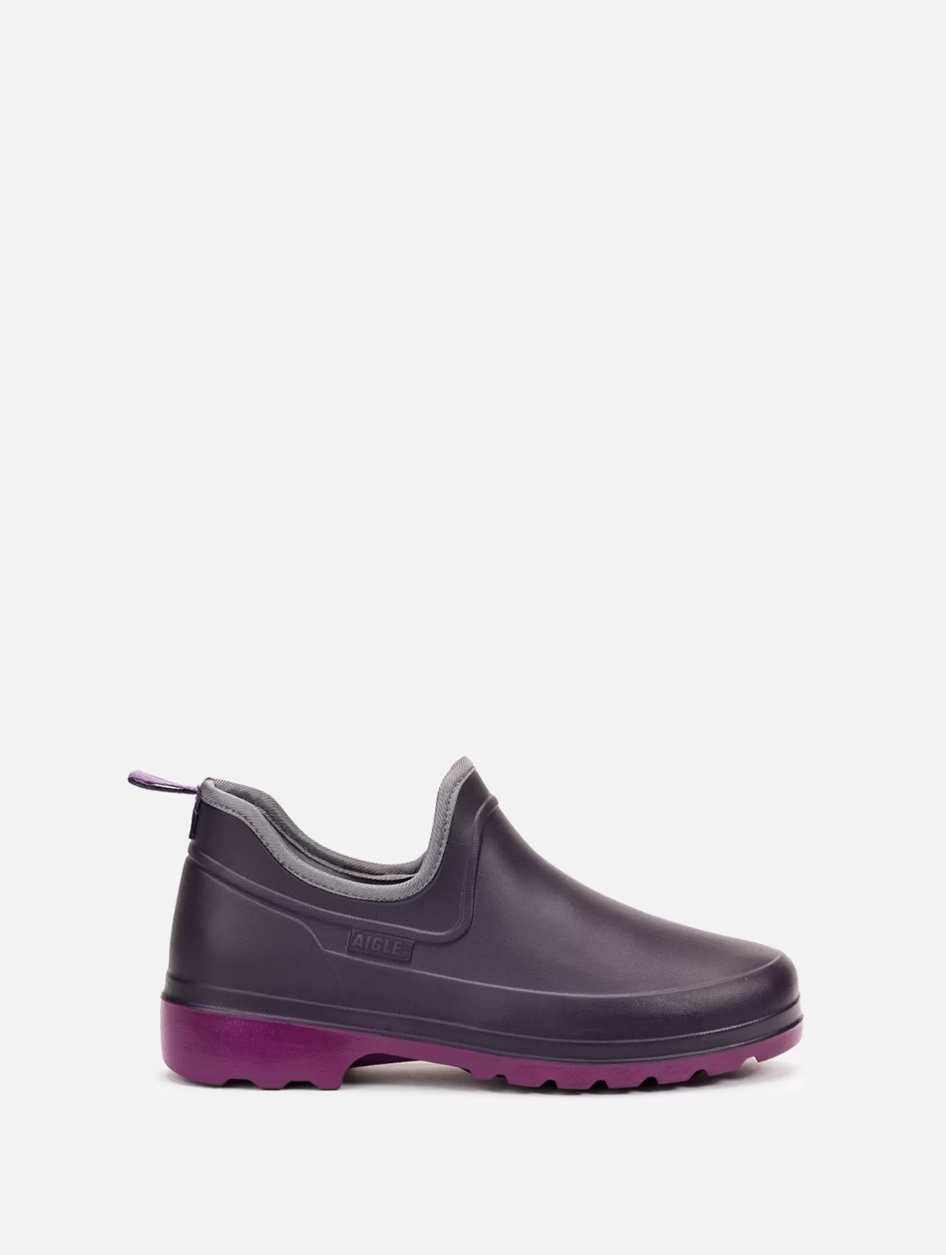 Clogs*Aigle Ultraleichter Clog. Aubergine/Dahlia