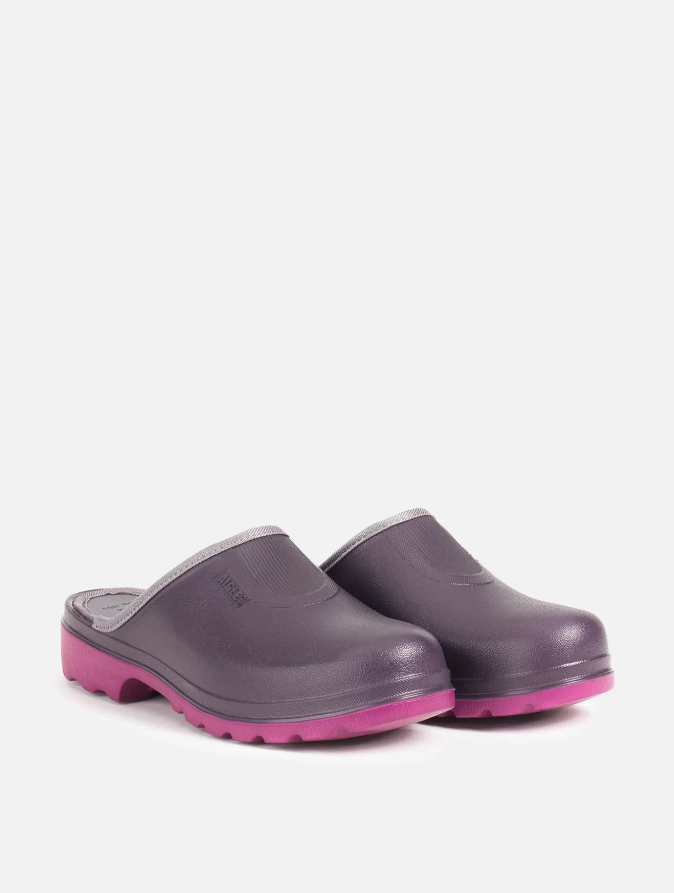 Clogs*Aigle Ultraleichter Clog. Aubergine/Dahlia