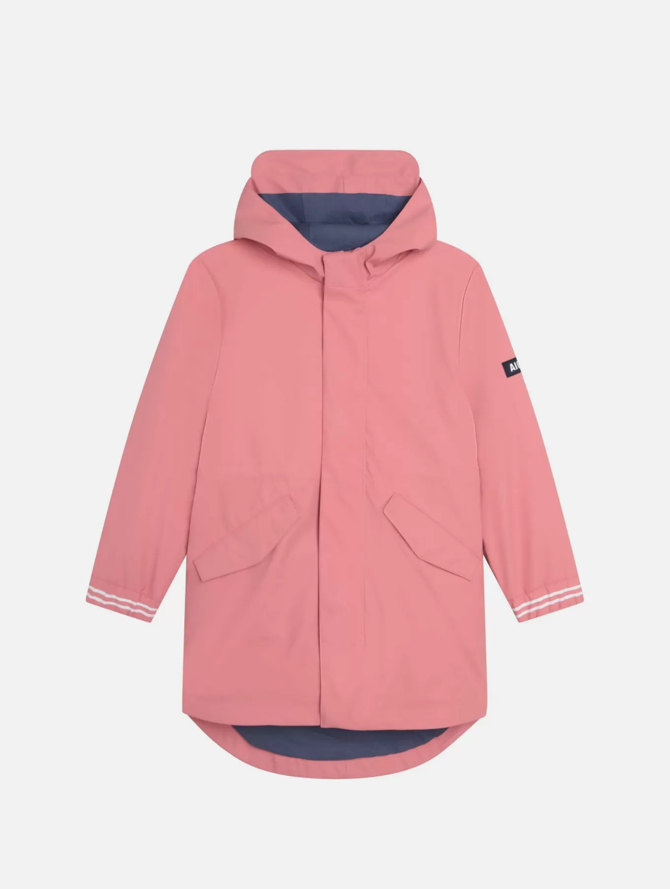 Regenjacken & Parkas*Aigle Wasserabweisende Regenjacke Mit Kapuze Rose Hortensia