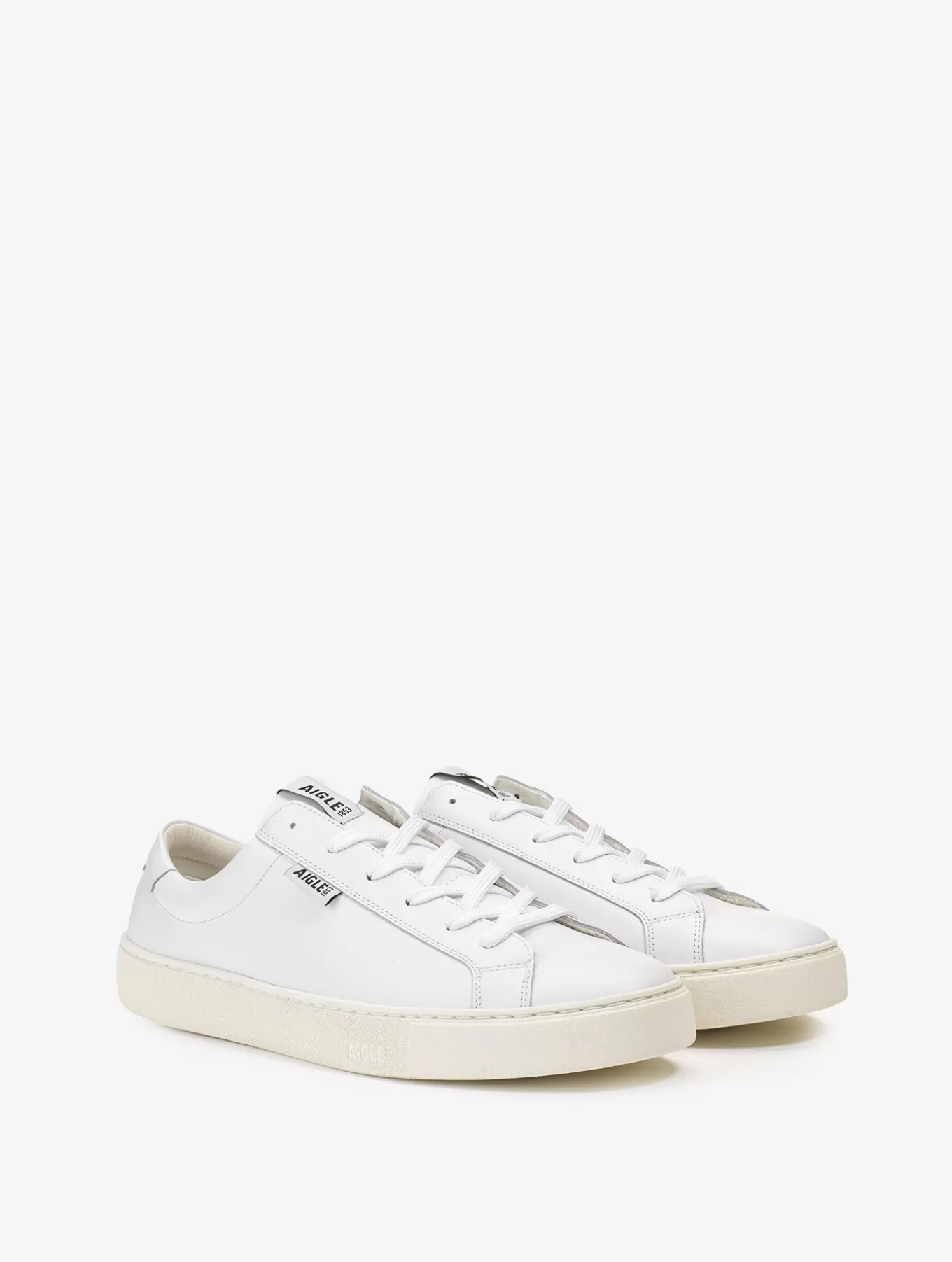 Sneakers*Aigle Zeitlose Sneakers Aus Verantwortungsbewusst Bezogenem Leder Blanc